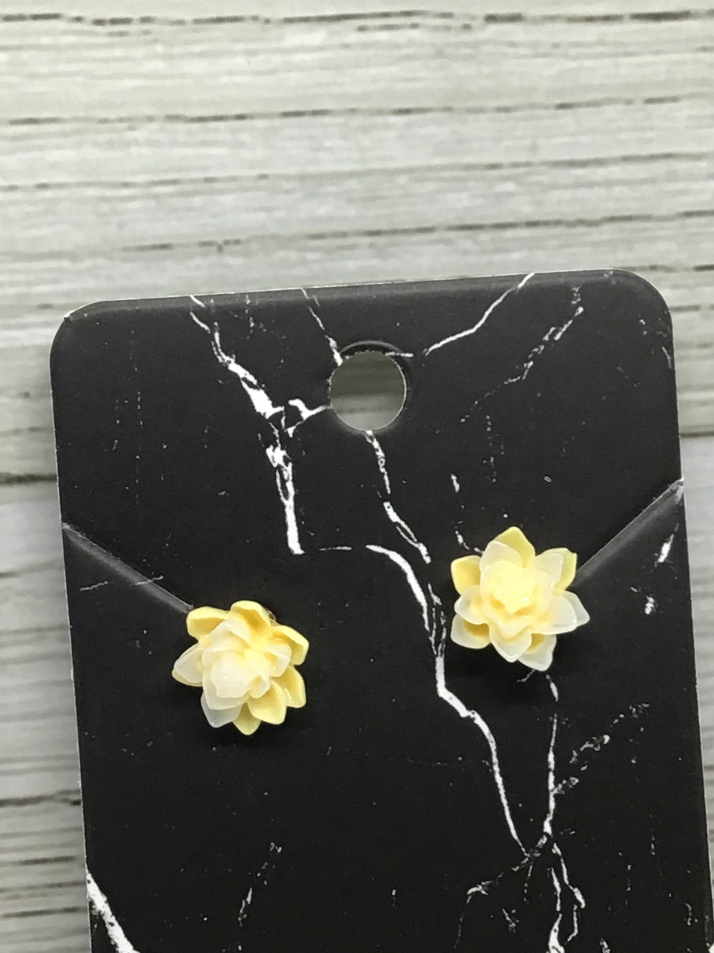 Yellow Flower Post earrings