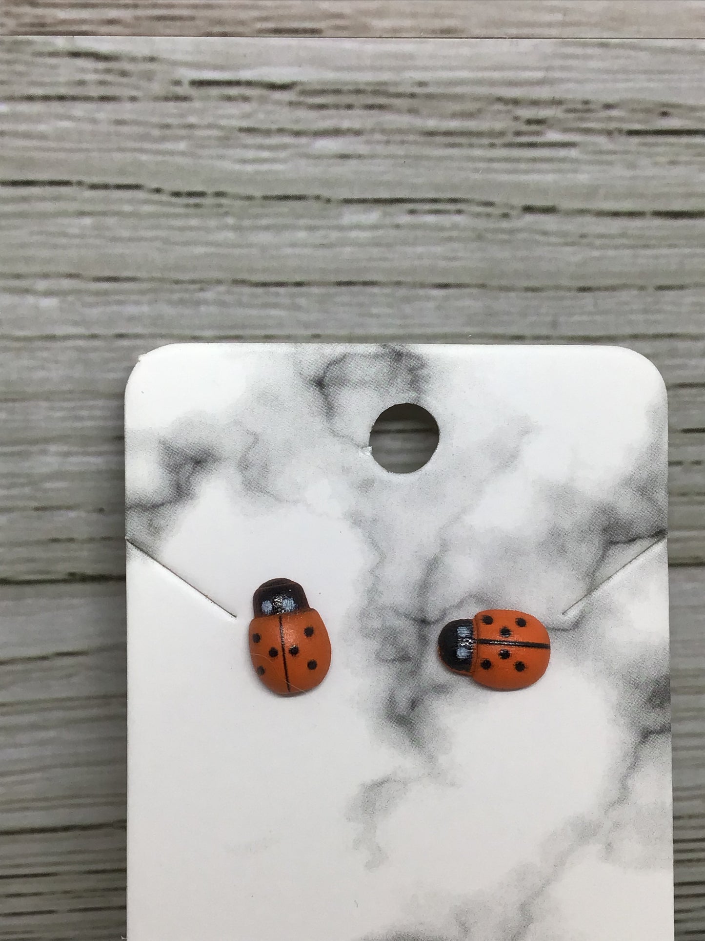 Lady Bug Pierced Earrings