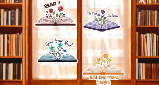 Book Lover's Sticker Set of 4
