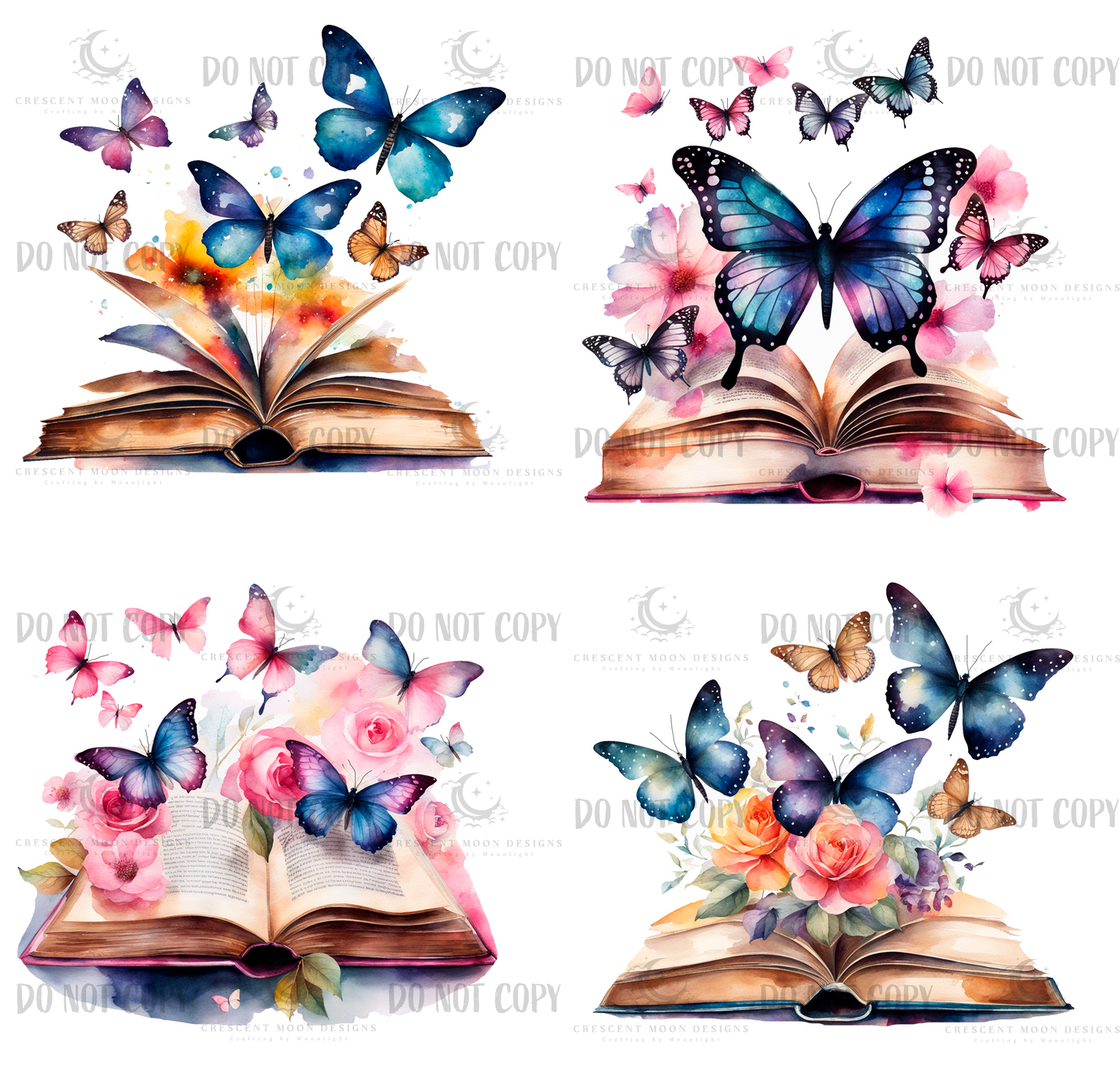 Butterfly Book Sticker Set of 4