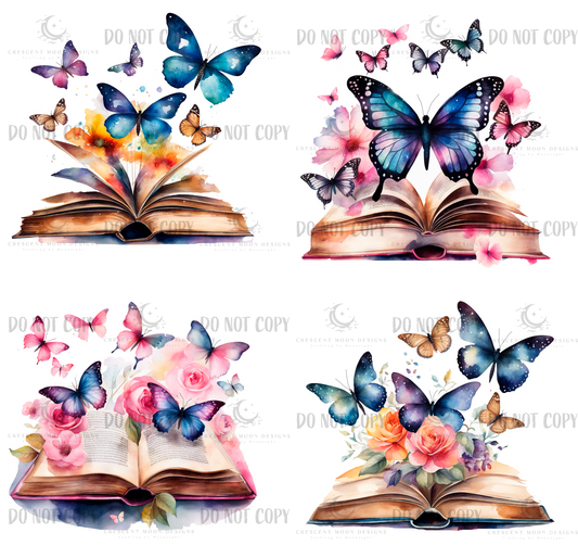 Butterfly Book Sticker Set of 4
