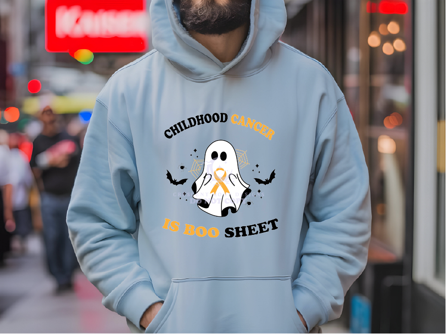 Childhood Cancer Boo Sheet Hoodie