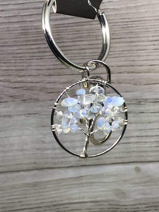 Opalite Tree of Life Keychain