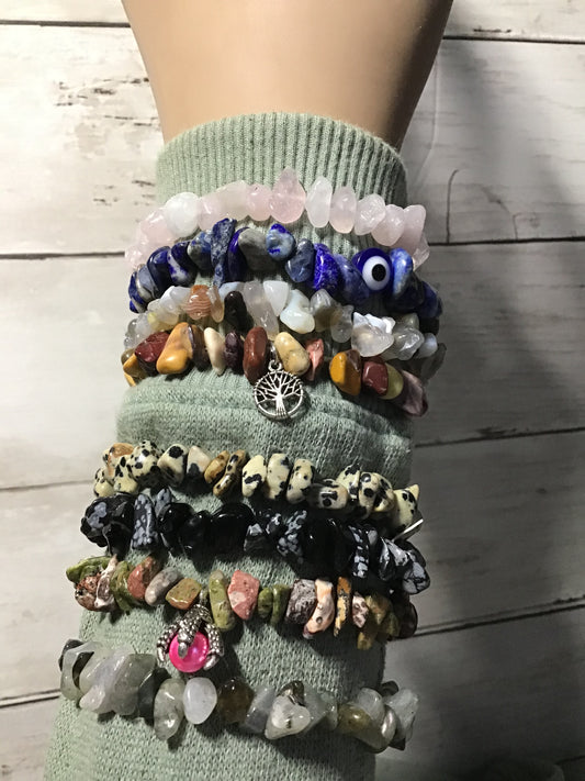 Crystal Chip Bracelets