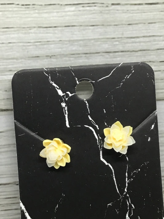 Yellow Flower Post earrings